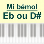 Accords piano, Mi bémol – E b ou D #