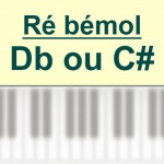 Accords piano, Ré bémol – D b ou C #