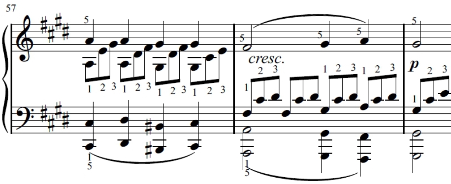 Mesure 57-58 - Sonate Clair de lune